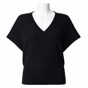 Lane Bryant Black Ribbed Dolman Sleeve Sweater - Size 26/28